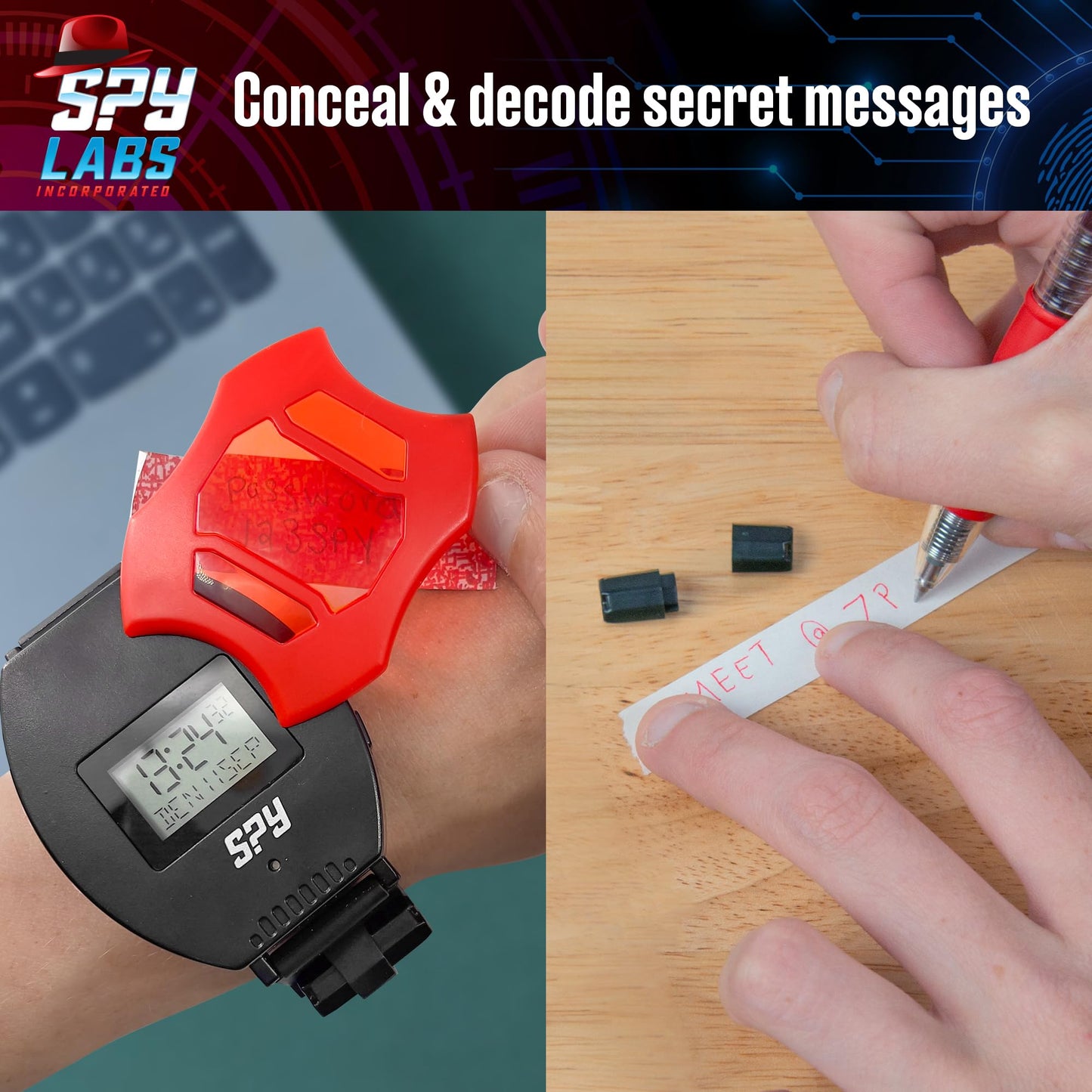 Thames & Kosmos Spy Labs 9-in-1 Spy Watch – Time, Date, Alarm, Stopwatch, Magnifier & Secret Message Tools | Detective Gadget for Young Investigators