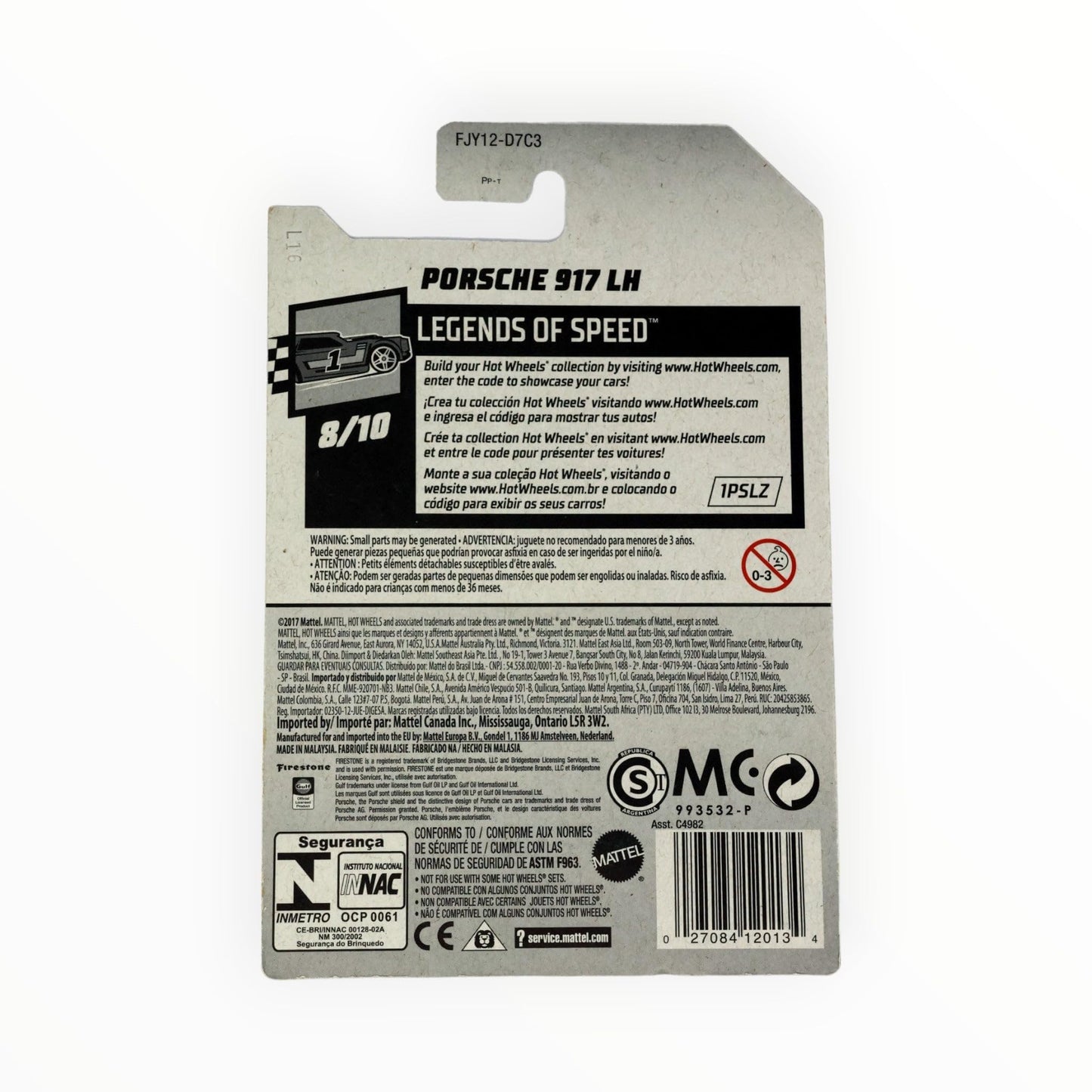 Hot Wheels 2018 Legends of Speed Porsche 917 LH 269/365, White