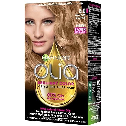 Garnier Olia Ammonia Free Hair Color [8.0] Medium Blonde 1 Each (Pack of 2)