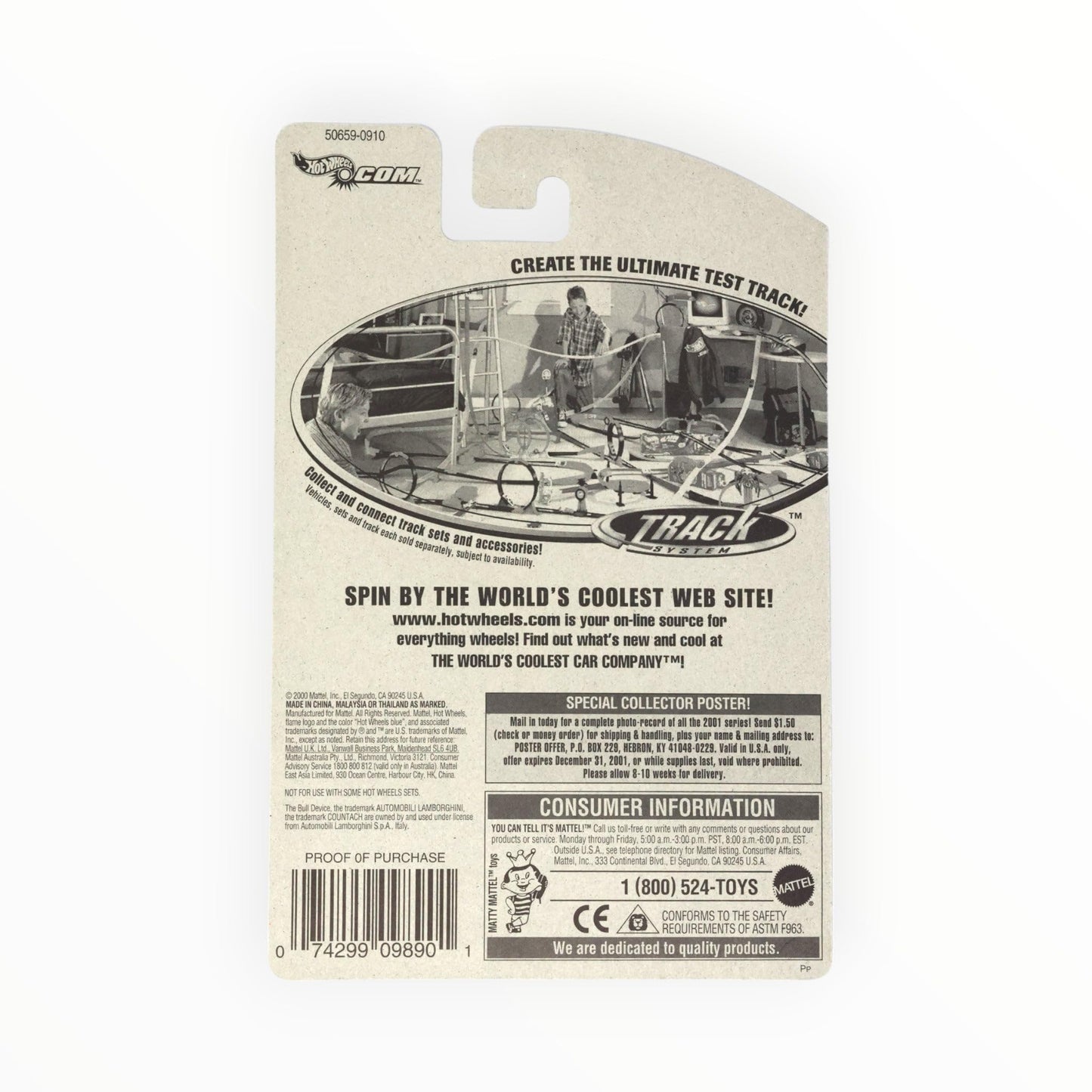 Hot Wheels 2001 1:64 Scale Blue 25th Anniversary Lamborghini Countach #130 1:64 Scale Collectible Die Cast Car