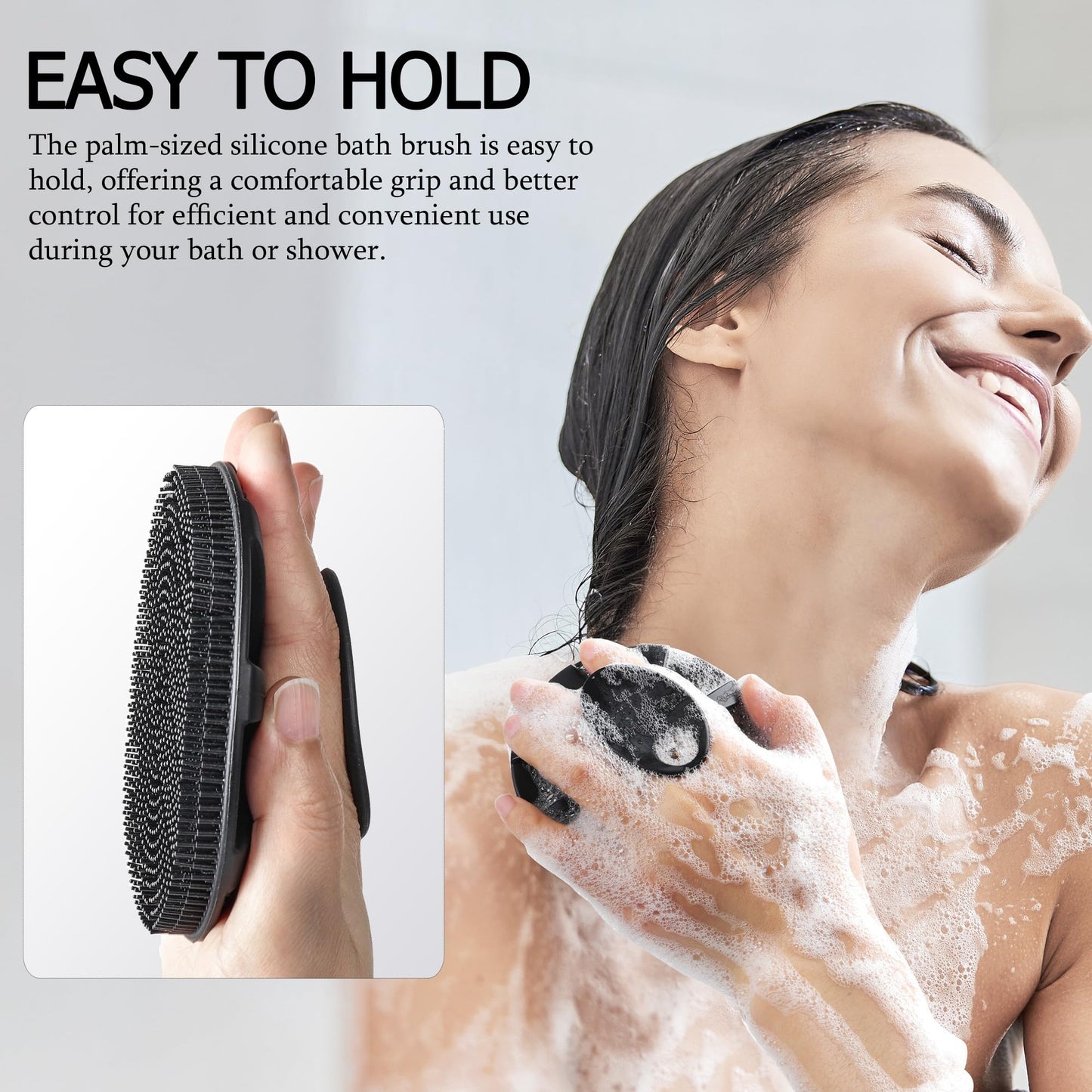 INNERNEED Food-Grade Soft Silicone Body Scrubber Shower Brush Handheld Cleansing Skin Brush, Gentle Exfoliating and Lather Well (Pack of 3) Beauty and Personal Care INNERNEED