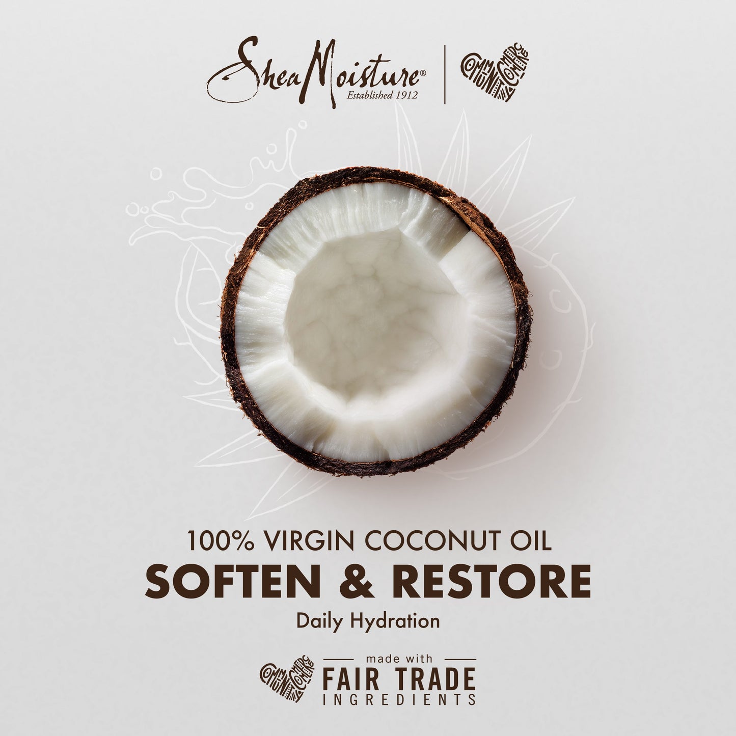 SheaMoisture Overnight Face Oil for All Skin Types 100% Virgin Coconut Oil for Daily Hydration 1 oz