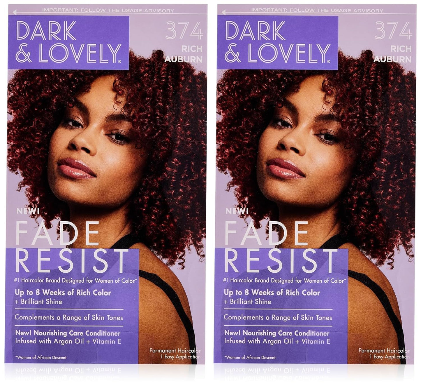 Dark & Lovely Color #374 Rich Auburn (Pack of 2)