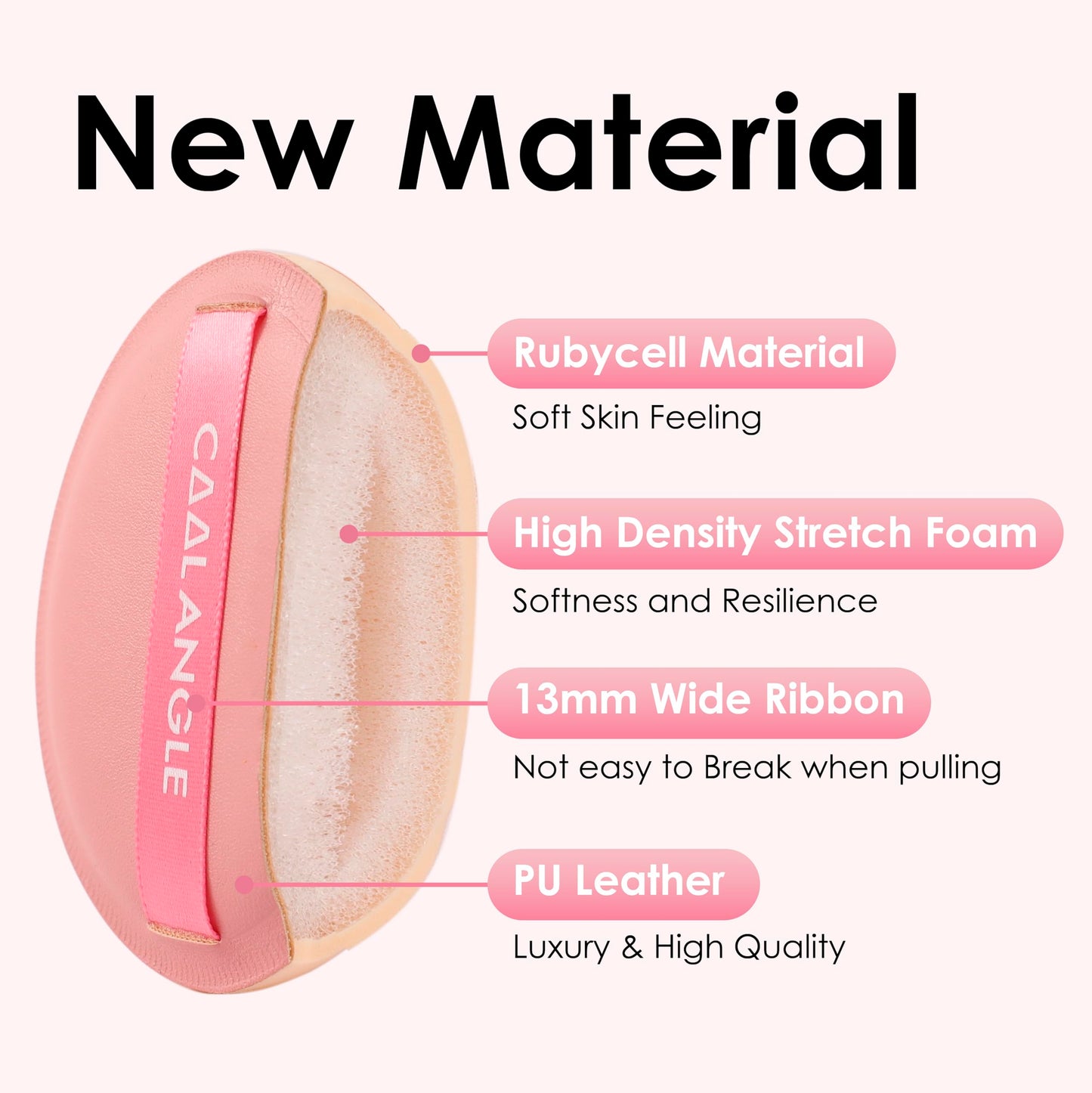 COOL-ANGLE 5Pcs Pink Makeup Sponge For Foundation Concealer And Powder, latex free Blender Sponge For Natural And Easy Makeup Soft Long-lasting Beauty and Personal Care COOL-ANGLE