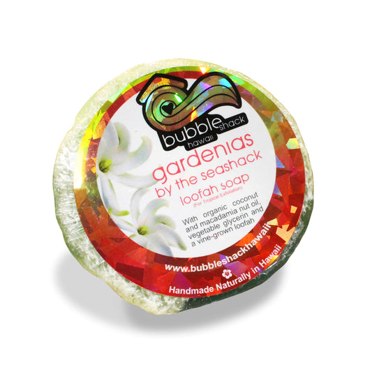 Bubble Shack Hawaii Gardenias by The Seashack Loofah Soap, 4oz Beauty & Personal Care Bubble Shack Hawaii