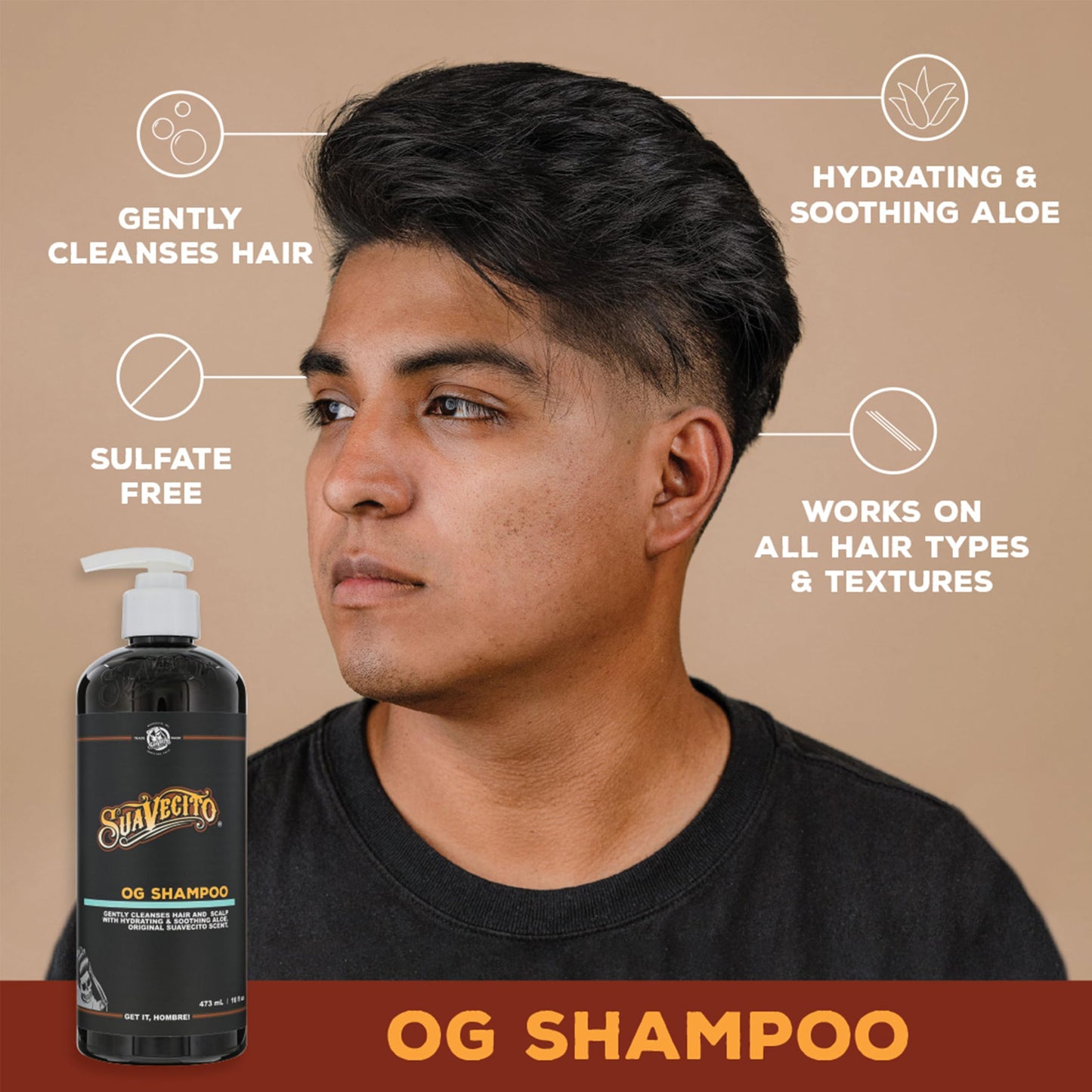 Suavecito Hair & Body Essentials Bundle: Firme Clay Hair Styling Pomade, Moisturizing Body Soap, Hydrating Shampoo & Nourishing Conditioner