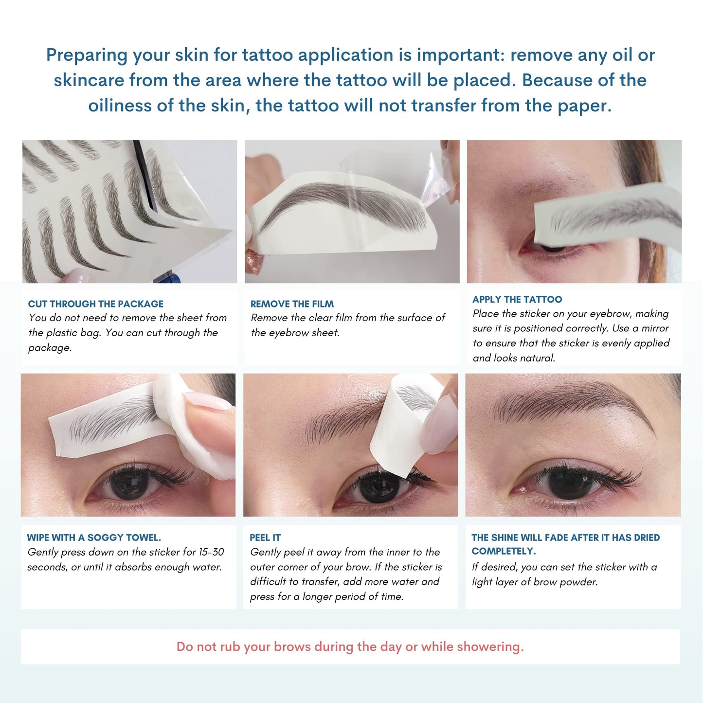 Bliss and Beyond USA, 2 Sheets Waterproof Eyebrow Tattoo Stickers, Long Lasting, Natural Looking Fake Eyebrows for Alopecia, Chemo, Cancer Gift. Same Beauty and Personal Care Bliss and Beyond USA