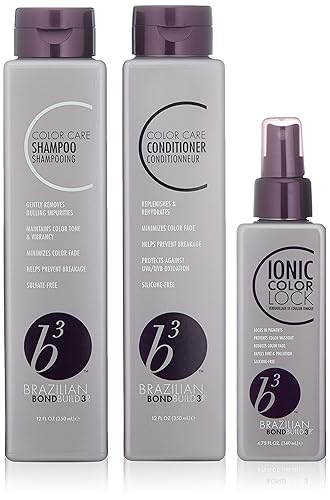 B3 BRAZILIAN BONDBUILDER Color Care Shampoo & Conditioner with Ionic Colour Lock Set Purifies, Hydrates, Detangles & Protects Color Treated Hair