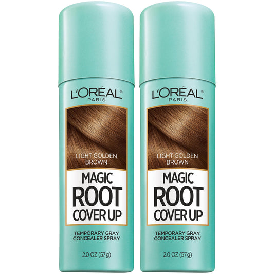 L'Oreal Paris Magic Root Cover Up Gray Hair Spray, 100% Gray Hair Coverage with Buildable, Lightweight, Transfer-Resistant, and Temporary Formula