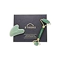 ETHONS Jade Roller & Gua Sha 2 in 1 For Face - Premium Construction Face Massager - Skin Tightening De-Puff Face Scraper - Anti Aging - Relieves