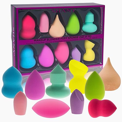 SHANY Blender Makeup Sponge Blending Puff Set for Liquid, Cream, and Powder Foundations and Concealers - Latex-free,High-density, Vegan, Multipurpose
