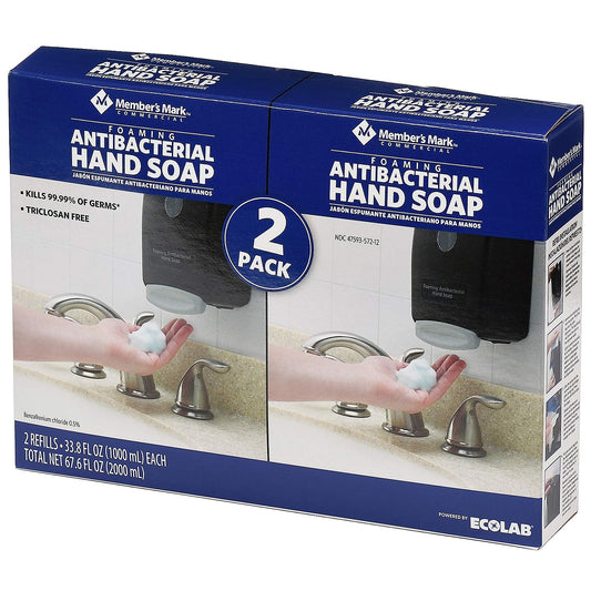 Proforce/Members Mark Commercial Foaming Antibacterial Hand Soap 2 Pack Refills, 33.8 Fl. Oz Beauty & Personal Care MEMBER´S MARK