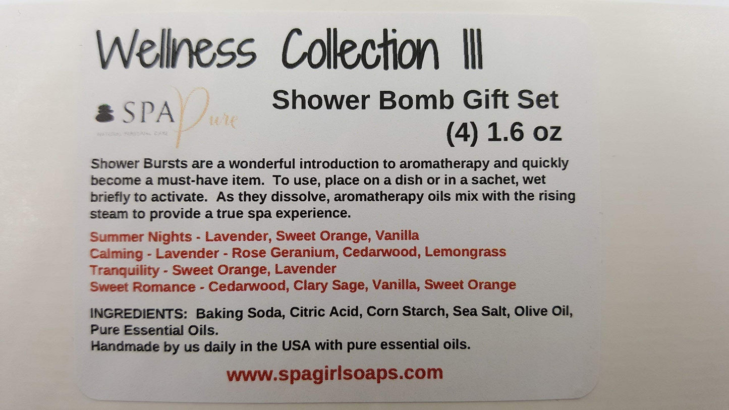 SPA PURE Wellness Collection III Aromatherapy - Fizzing Shower Bombs by Spa Pure Naturals