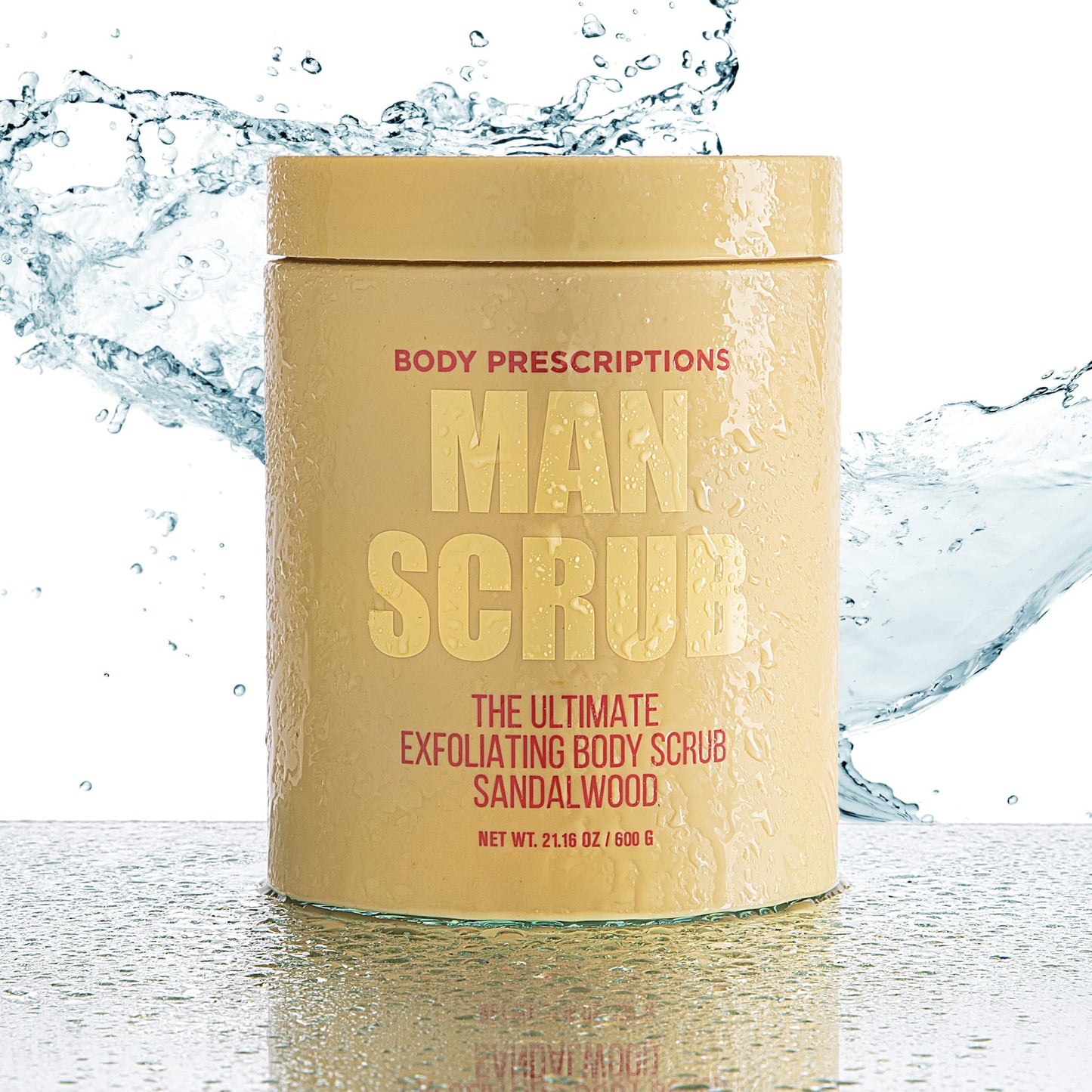 Body Prescriptions Men’s Exfoliating Body Scrub - Ultimate Skin Cleansing Wash in Jar with Twist-Top Lid, For All Skin Types, 21 Ounce (Pack of 1)