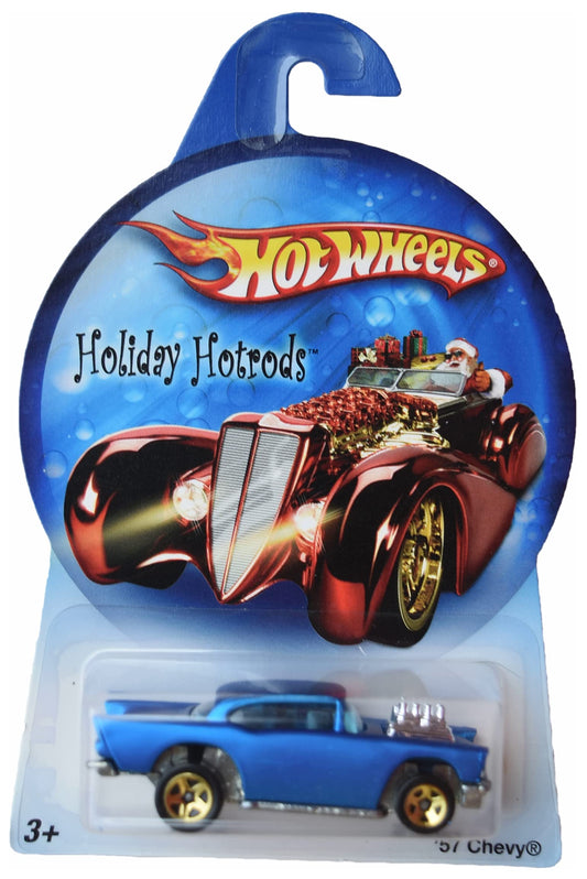 Hot Wheels '57 Chevy, [Blue] Holiday Hot Rods