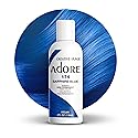 Adore Semi Permanent Hair Color (174 Sapphire Blue) | Vegan & Cruelty-Free Blue Hair Dye | No Ammonia, No Peroxide, No Alcohol | 4 Fl Oz