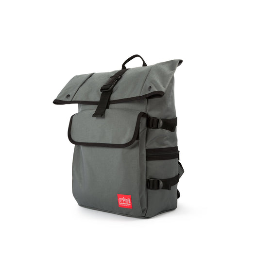 Manhattan Portage Silvercup Backpack With Roll Top Closure Spacious Main Compartment And Water Resistant Coating In 1000D Cordura (Grey)