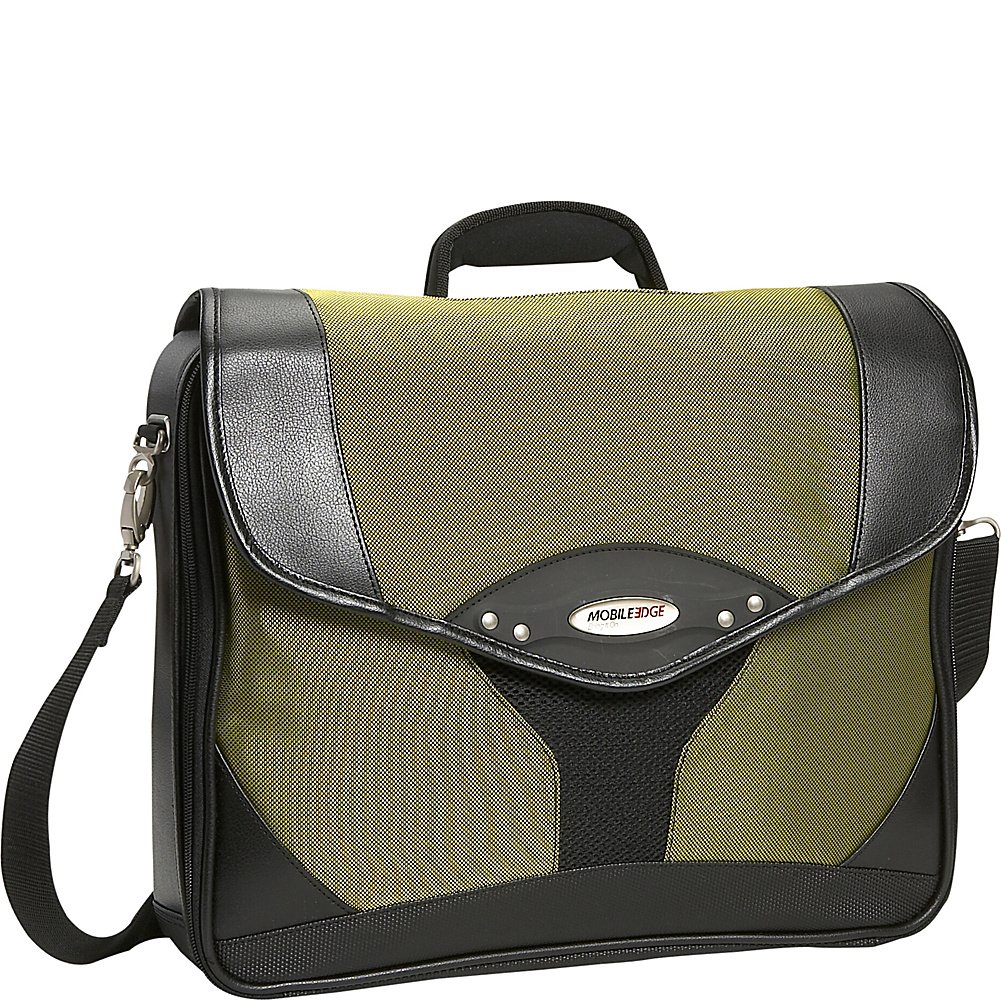 Mobile Edge Select 15.6 inch Nylon Laptop Briefcase Bag for Men and Women, Business, Work, Travel, Compatible with MacBook 17 inch, Yellow/Black