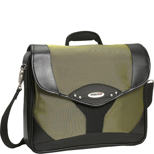 Mobile Edge Select 15.6 inch Nylon Laptop Briefcase Bag for Men and Women, Business, Work, Travel, Compatible with MacBook 17 inch, Yellow/Black