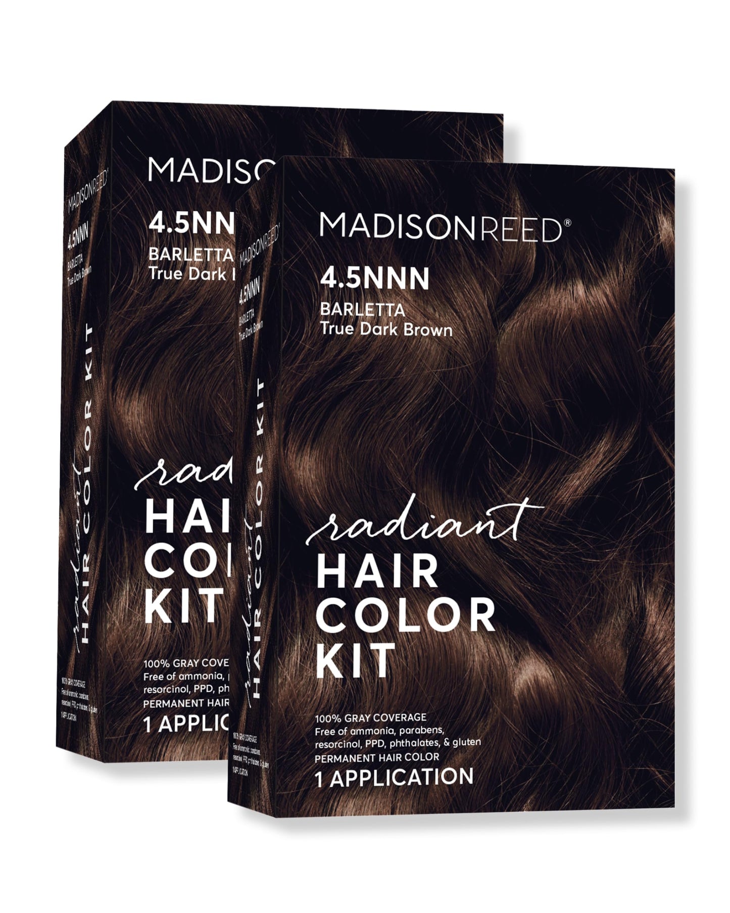Madison Reed Radiant Hair Color Kit - 4.5NNN Darkest Brown with Warm Tones (Barletta Brown), 100% Gray Hair Coverage Permanent Hair Dye for Resistant