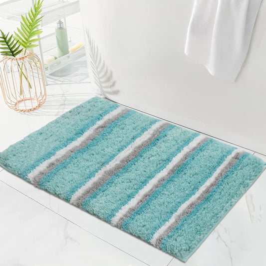 Home Weavers Glamour Collection 100% Polyester Microfiber Non-Slip Bath Rug,Extra Soft Microfiber Bedroom Shag Carpet with Anti-Slip…