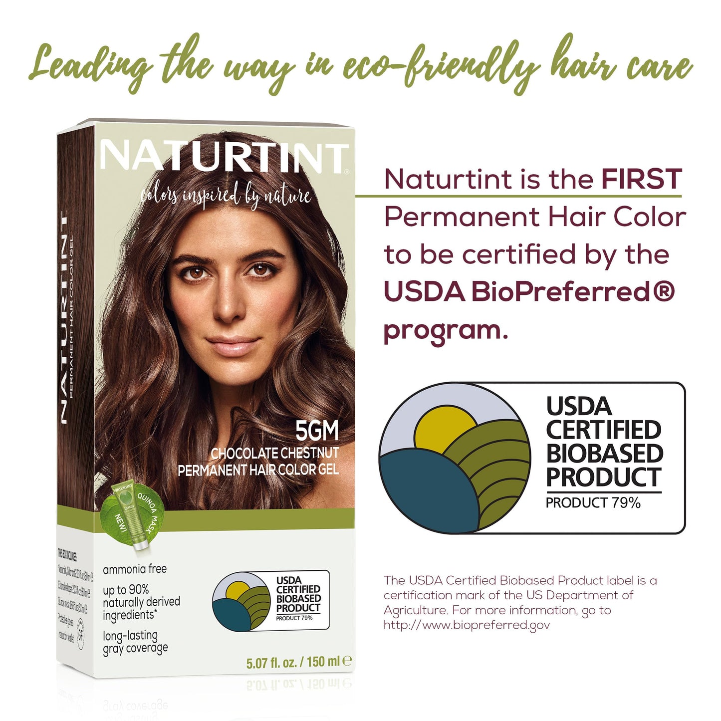 Naturtint 5GM Chocolate Chestnut Permanent Hair Color (Pack of 1), Ammonia Free, Vegan, Cruelty Free, up to 100% Gray Coverage, Long Lasting Results