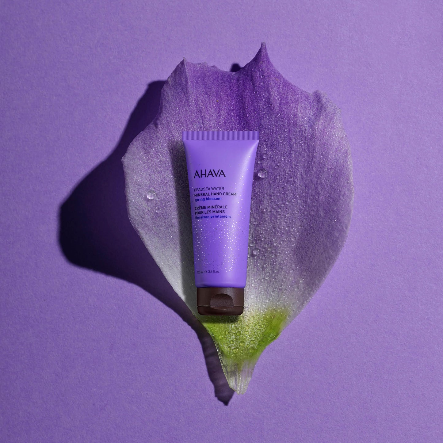 AHAVA Dead Sea Water Mineral Hand Cream, Spring Blossom - Hand Moisturizer For Dry Cracked Hands, Light & Fast Absorbing, Enriched with Exlusive