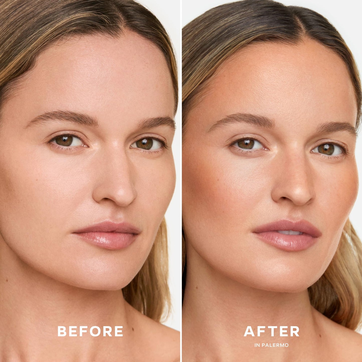 Saie SuperSuede Radiant Baked Bronzer Powder - Hydrating, Long-Lasting + Blurring Powder Bronzer for a Warm, Natural Glow - With Squalane + Jojoba
