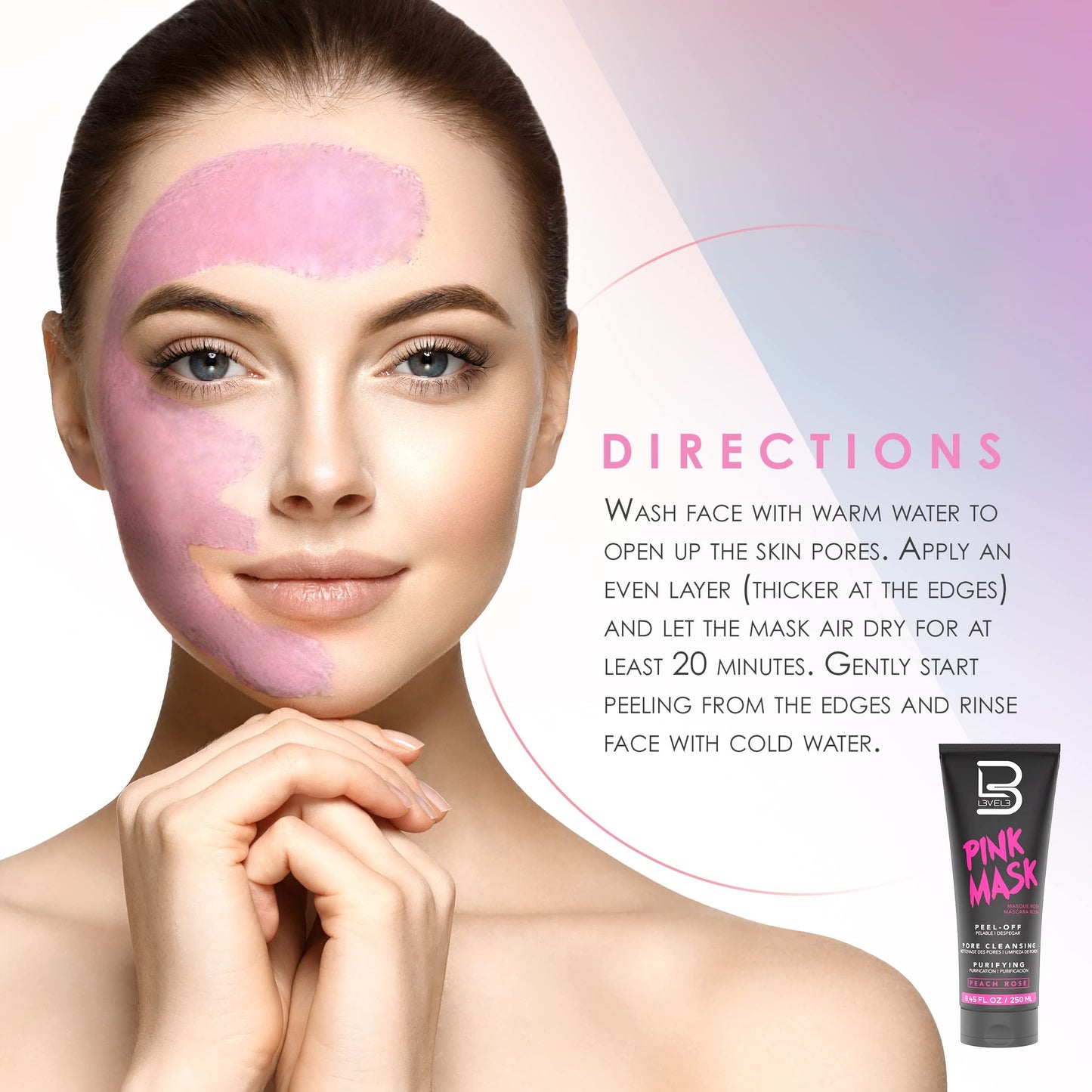 L3 - Level 3 Peel Off Mask - Deep Cleansing Black Head Removal - Removes Impurities and Dead Skin Cells - For Acne and Pimples - Level Three Mask Peel