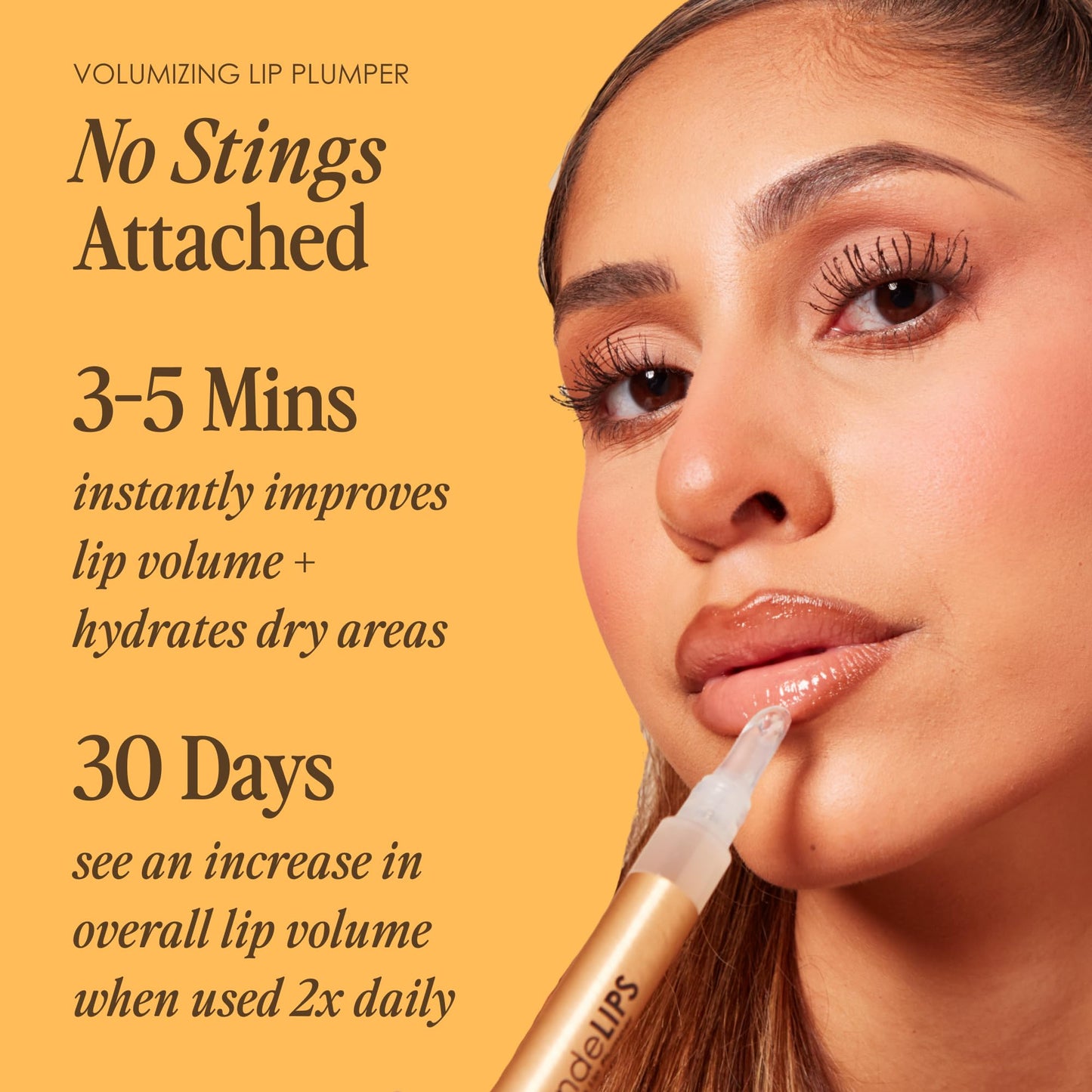 Grande Cosmetics GrandeLIPS Hydrating Lip Plumper - for Fuller-Looking, Hydrated Lips - Barely There (0.084 oz)