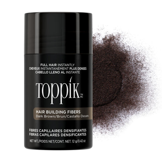 Toppik Hair Building Fibers, Dark Brown, 12g Fill In Fine or Thinning Hair, Instantly Thicker, Fuller Looking, 9 Shades for Men & Women, Keratin Beauty and Personal Care TOPPIK Default Title