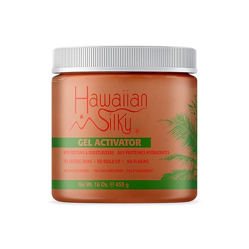 Hawaiian Silky Texturizing Gel Activator, 16 fl oz - Natural Protein Extracts to Style & Moisturize Dry and Damaged Hair - for Color Treated Hair