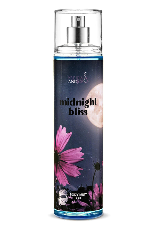 Freida and Joe Midnight Bliss Body Mist - 8oz Fine Fragrance Spray for Women | Romantic Floral Scent with Dewy Petals, Jasmine & Warm Musk | Beauty & Personal Care Freida and Joe