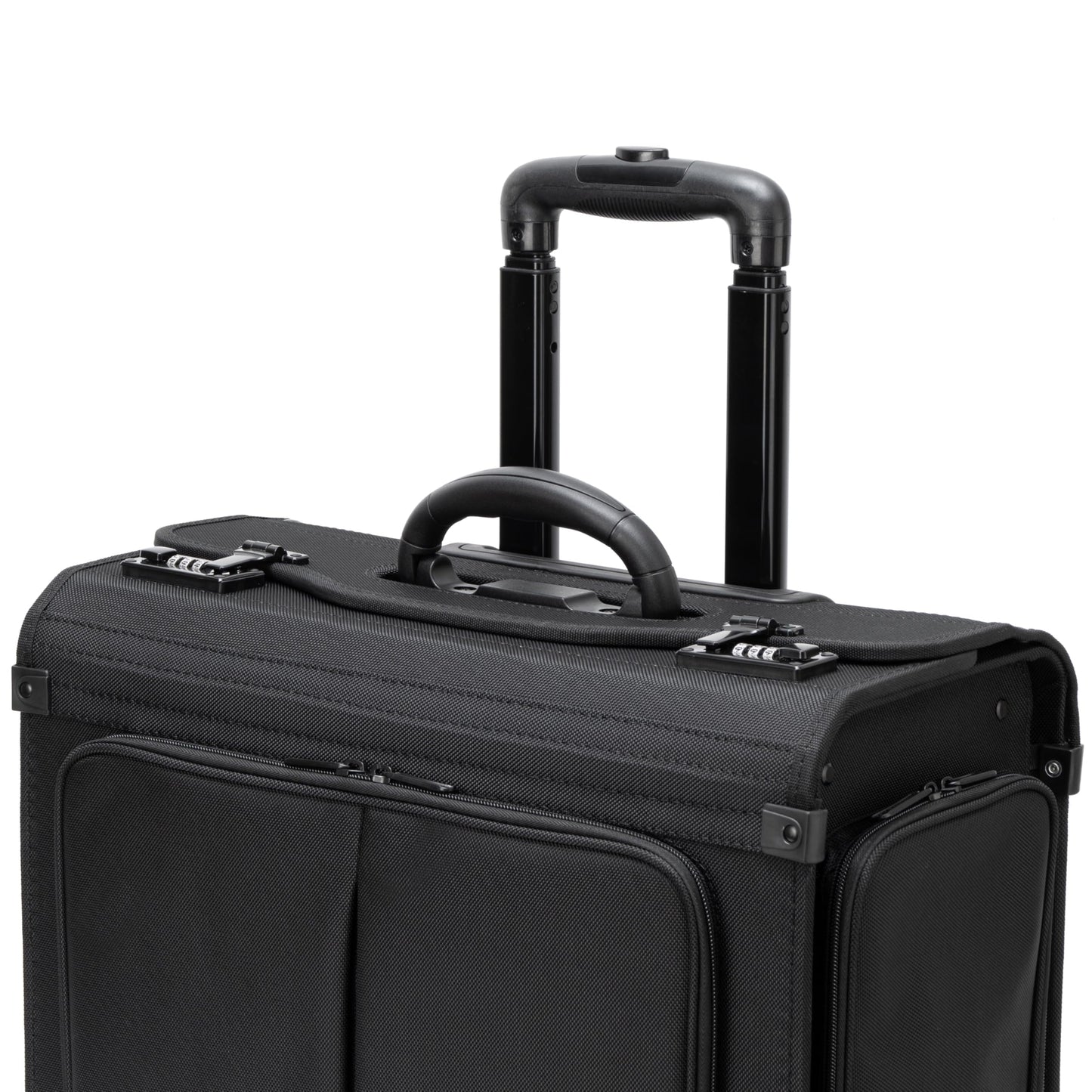 Alpine Swiss Rolling Briefcase Work Overnight Travel Bag Dual Locks Carry on Business Attache Case Black