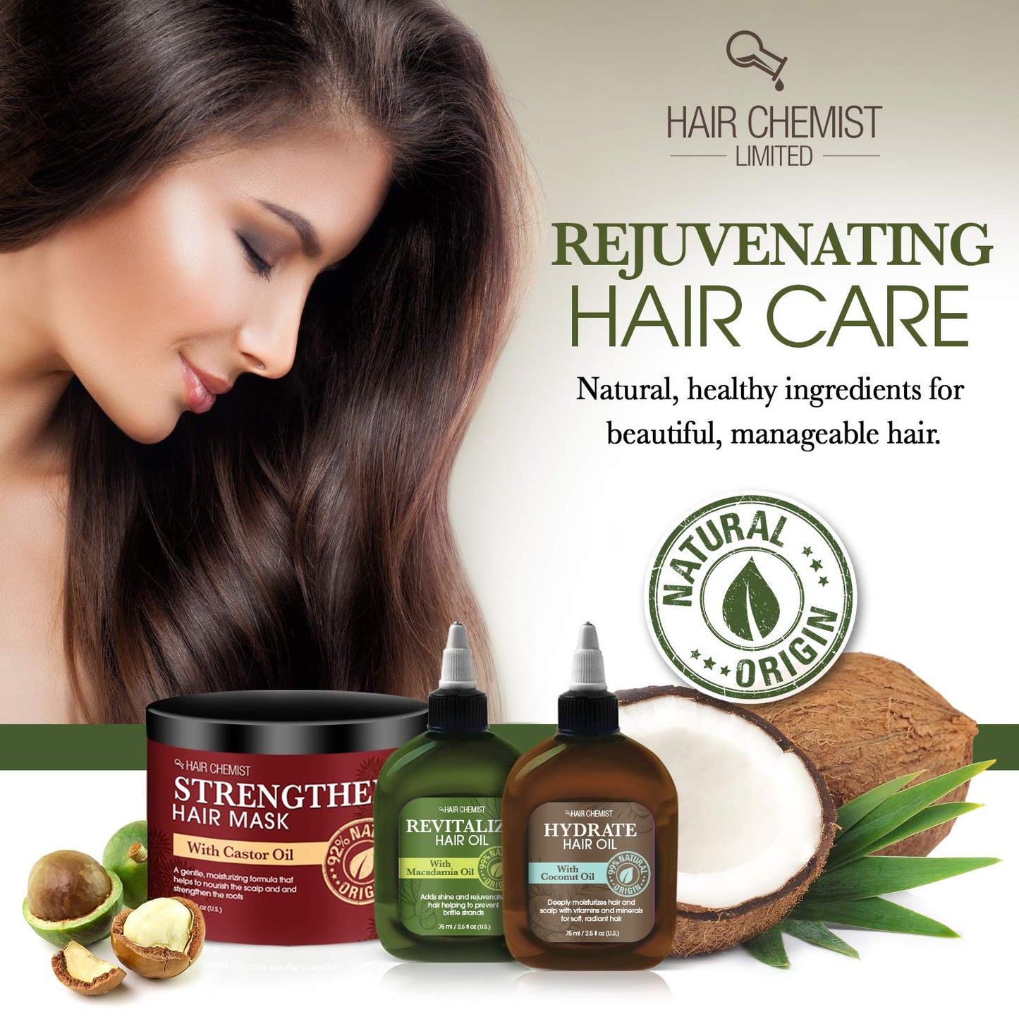 Hair Chemist Coconut Oil Serum 4 ounce (Pack of 2)