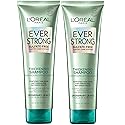 L'Oreal Paris EverStrong Thickening Sulfate Free Shampoo, Thickens + Strengthens, For Thin, Fragile Hair, with Rosemary Leaf, 2 Count (8.5 Fl; Oz