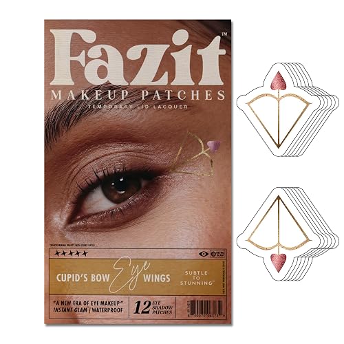 Fazit Makeup Patches - Cupid's Bow Eye Wings - Glow Up Make-Up Patches - Cute Glitter Makeup Accessories For Women - Cosmetic Glitter For Face