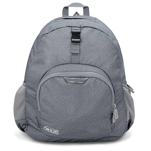 JAN & JUL Water Resistant Backpack for School, Lightweight Schoolbag for Kids (Heather Grey, One Size)