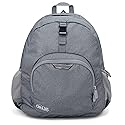 JAN & JUL Water Resistant Backpack for School, Lightweight Schoolbag for Kids (Heather Grey, One Size)
