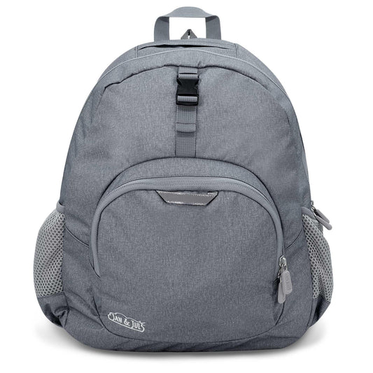 JAN & JUL Water Resistant Backpack for School, Lightweight Schoolbag for Kids (Heather Grey, One Size)