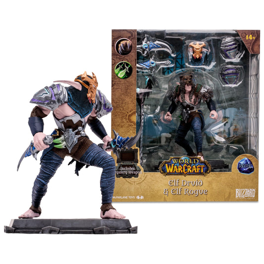 McFarlane Toys - World of Warcraft Elf: Druid/Rogue (Rare) 1:12 Scale Posed Figure