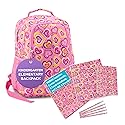 Emily Rose Kid's Backpack & Elementary School Supplies Bundle 16" Large Bookbag w/Padded Straps Includes Matching Spiral Notebooks, Folder and Pencils Set | Ideal for Kids 5-12 | USA Business