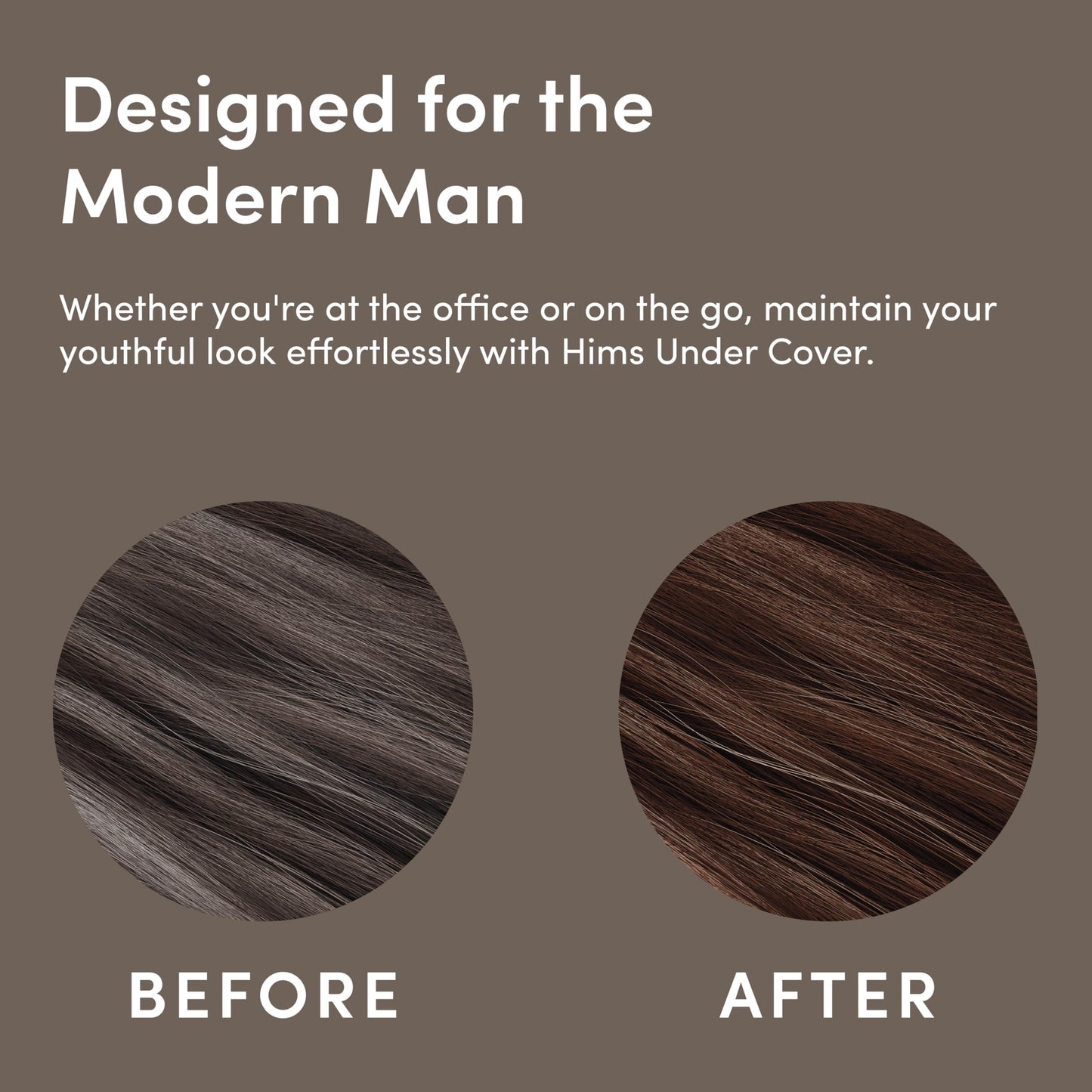 hims Under Cover Hair Color & Conditioner - With Argan Oil - Semi-Permanent In-Shower Hair Dye - Blends Grays Naturally - Sulfate-Free & Cruelty-Free