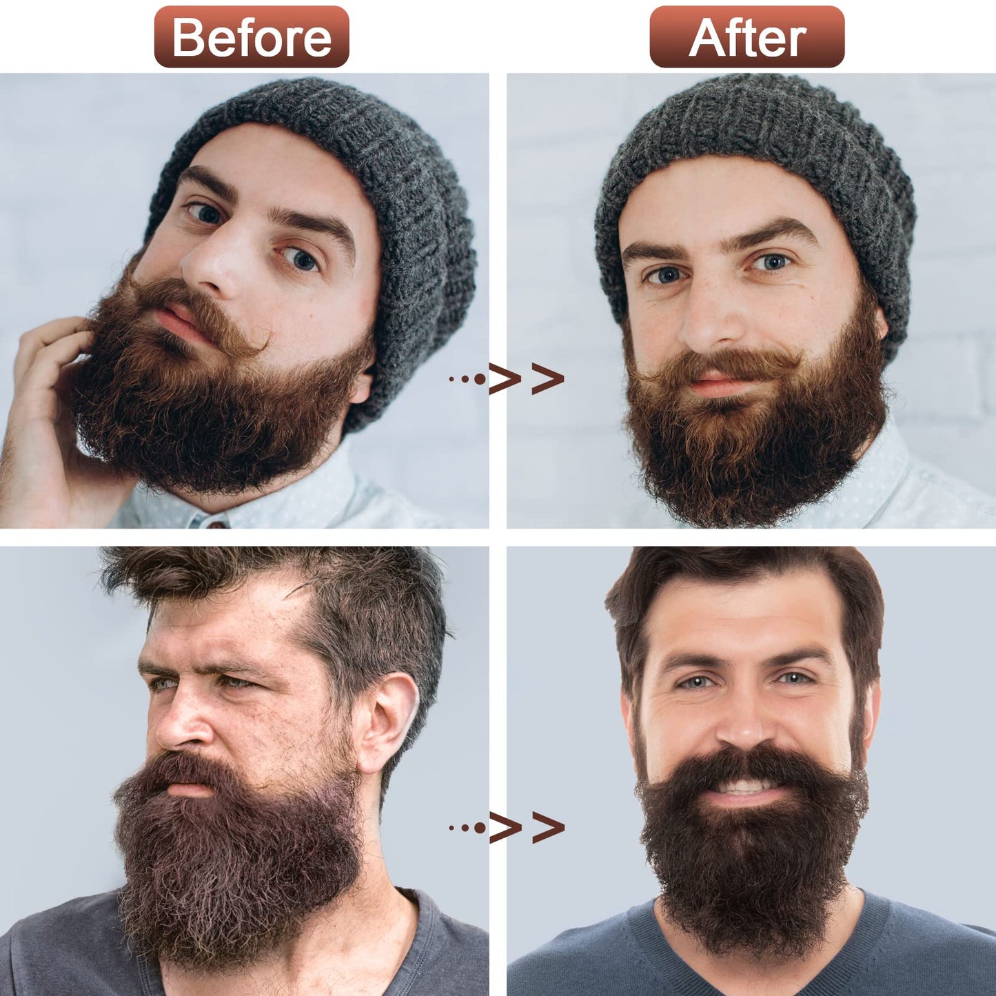 ISNER MILE Beard Wash & Conditioner Set for Men - 17 oz Shampoo with Biotin, Argan & Jojoba Oils for Smooth, Soft, and Strengthened Beard - Sandalwood