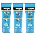 Neutrogena Hydro Boost Water Gel Moisturizing Sunscreen Lotion, Broad Spectrum Sunblock SPF 50, Water Resistant Travel Size Sunscreen For Sensitive