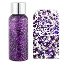 MAEPEOR Chunky Face Body Glitter Gel 19 Colors Mermaid Sequins Holographic Body Glitter Gel Long-Lasting Festival Makeup Glitter Paint for Face Body
