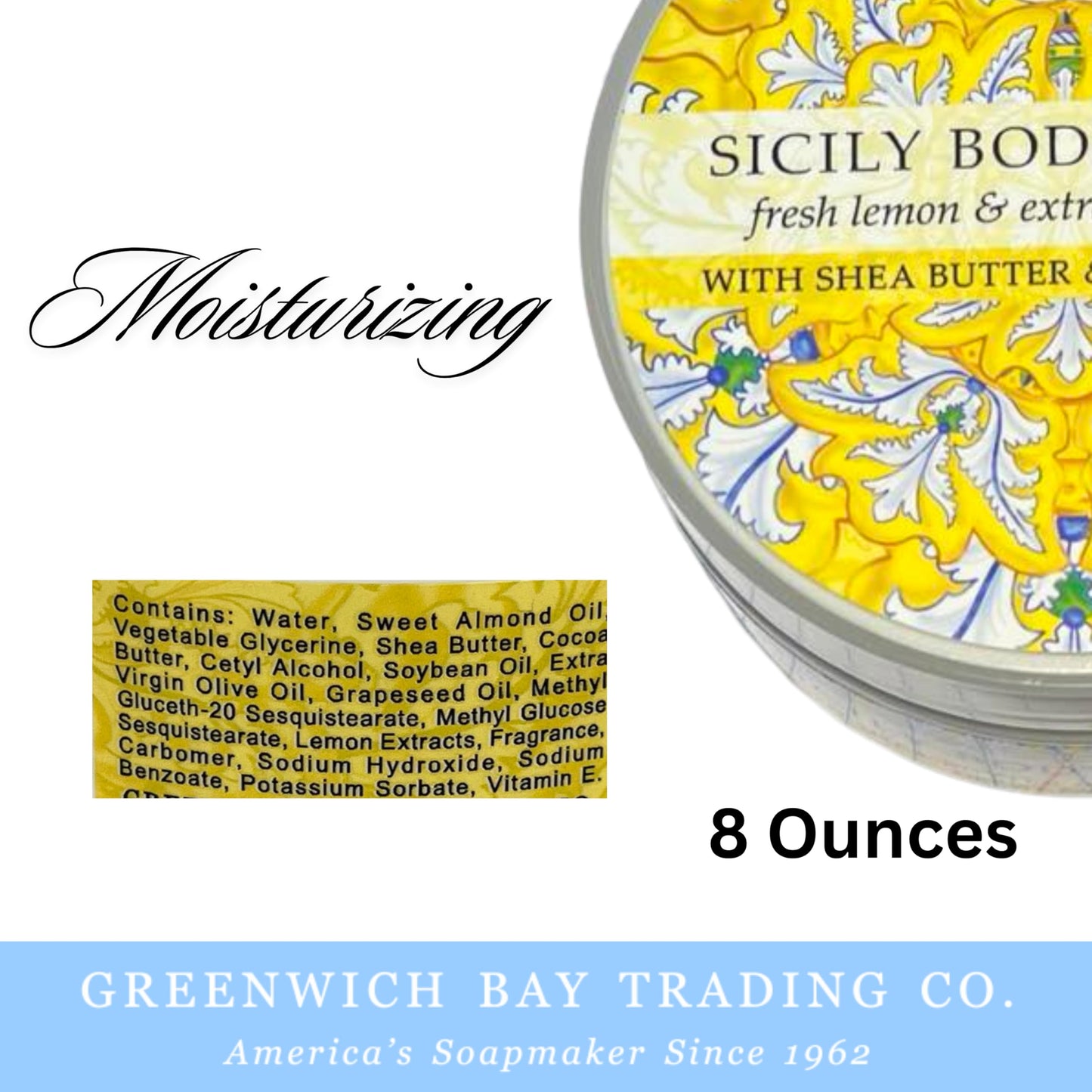 Greenwich Bay Trading Destination Body Butter 8oz | Luxurious Moisturizing Cream | Enriched with Shea Butter & Essential Oils for Deep Hydration |