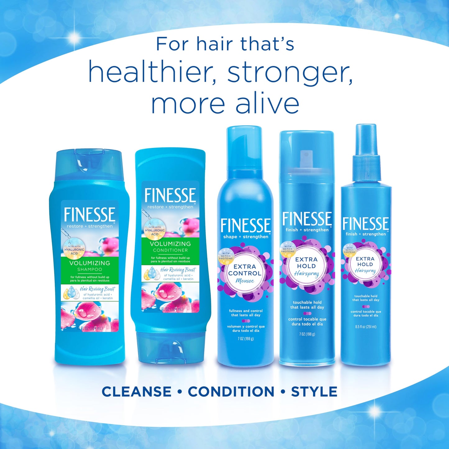 FINESSE Volumize + Strengthen, Volumizing Shampoo, 13 Fl Oz