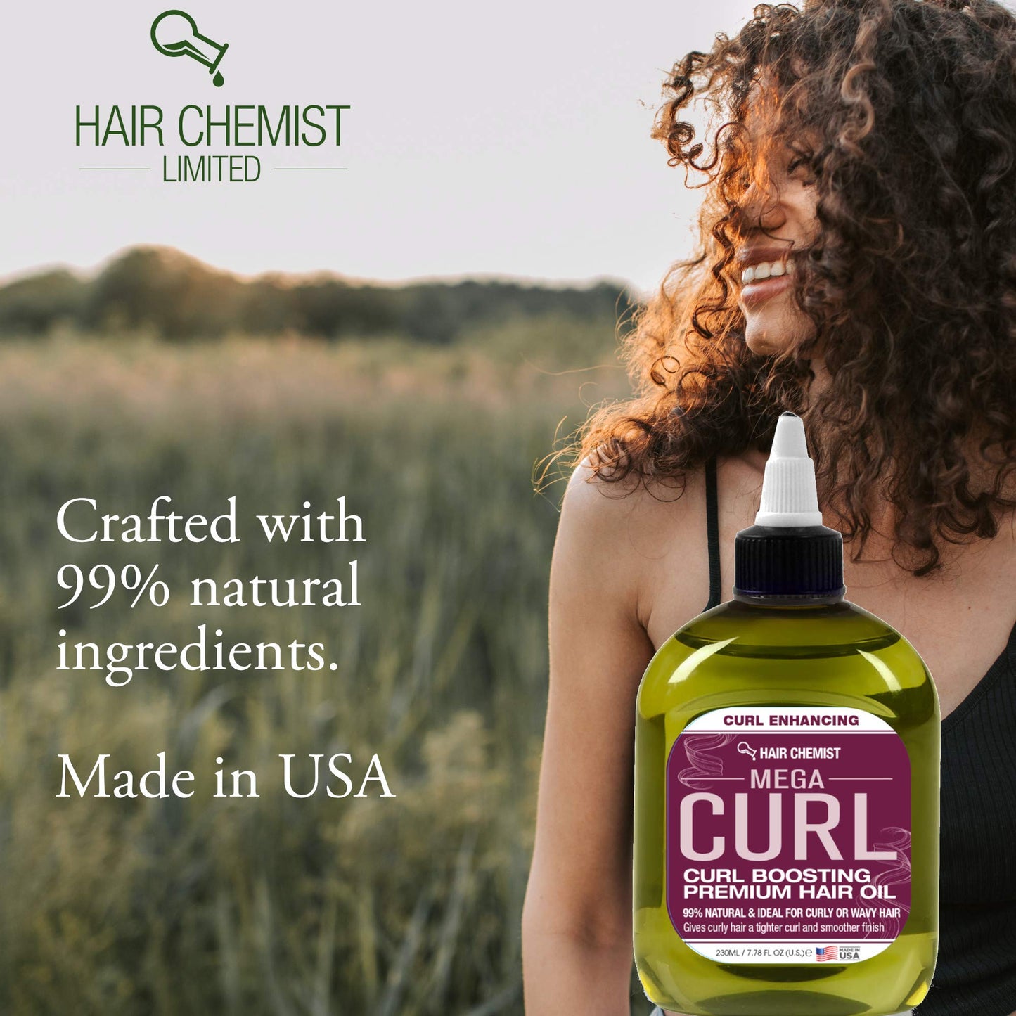 Hair Chemist Mega Curl Boosting Premium Hair Oil 7.78 Oz