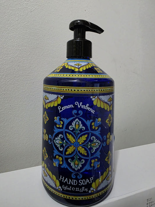 Deruta Lemon Verbena Hand Soap - Perfect Kitchen Decor Soap - Organic Liquid Hand Soap with Italian Soap Dispenser - Bathroom or Kitchen 21.5 Fl. Oz Beauty & Personal Care Deruta